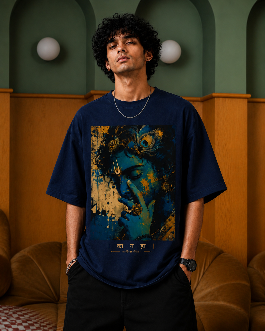 Krishna Divine Art Oversized T-Shirt