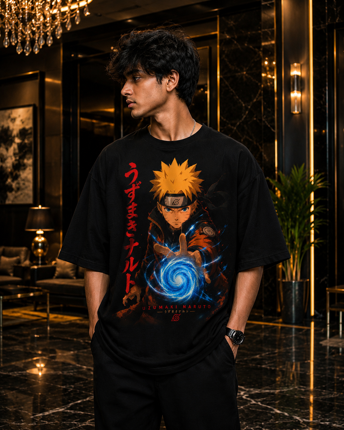 Naruto Rasengan Oversized Anime T-Shirt