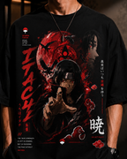Itachi Blood Moon Oversized Anime Tee