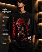 Itachi Blood Moon Oversized Anime Tee