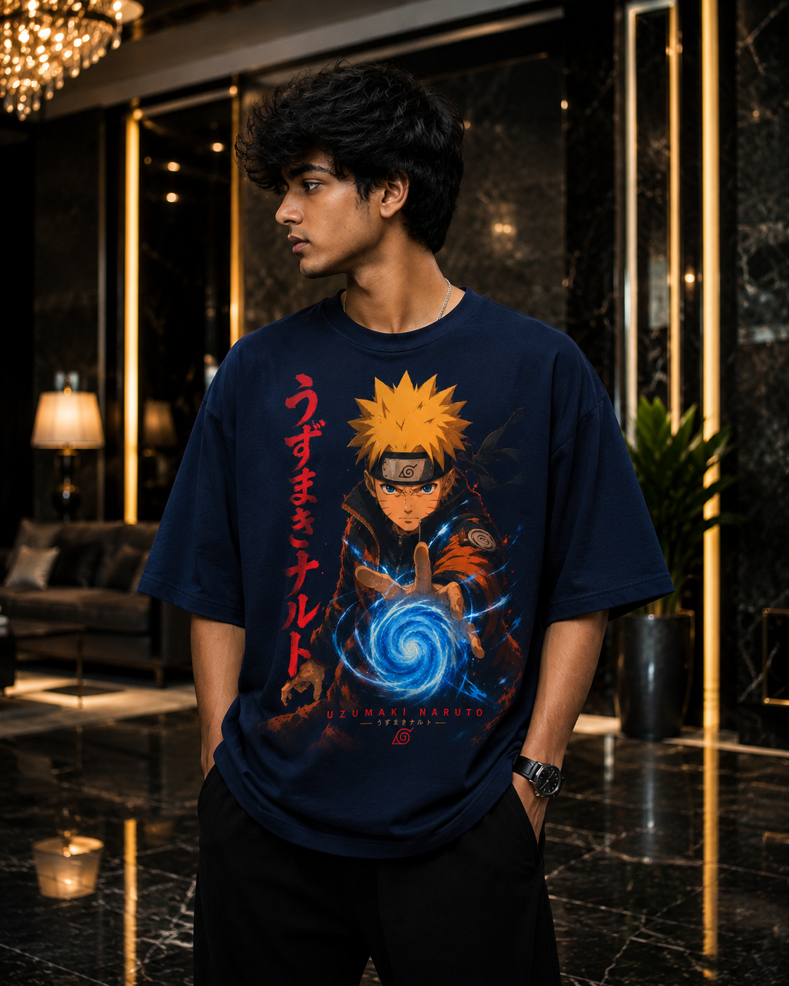 Naruto Rasengan Oversized Anime T-Shirt