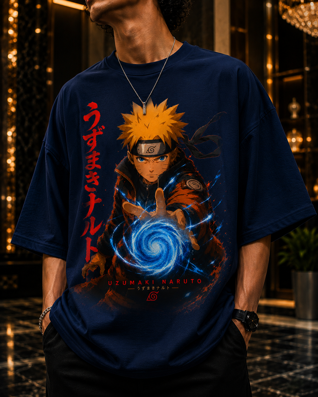 Naruto Rasengan Oversized Anime T-Shirt