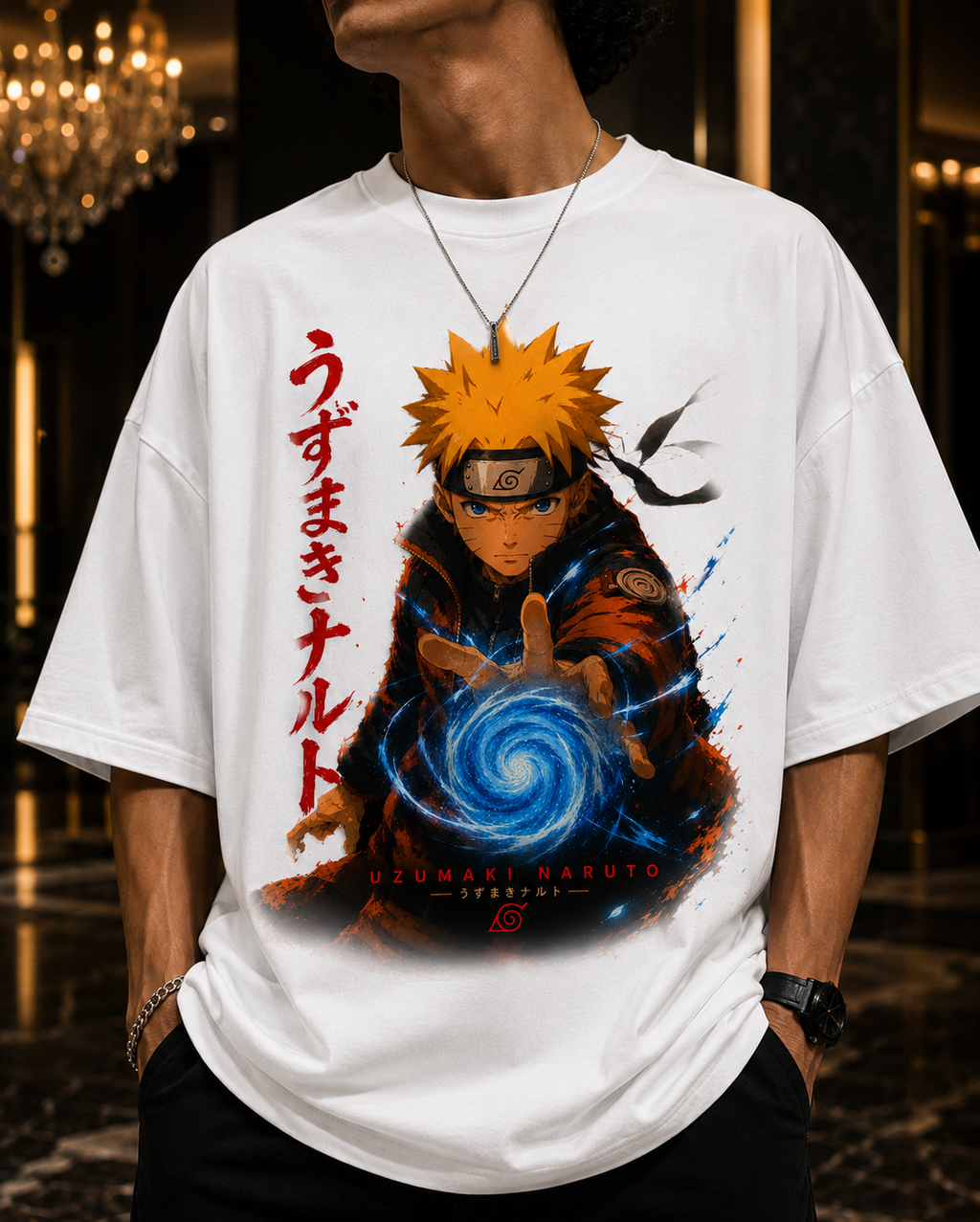 Naruto Rasengan Oversized Anime T-Shirt