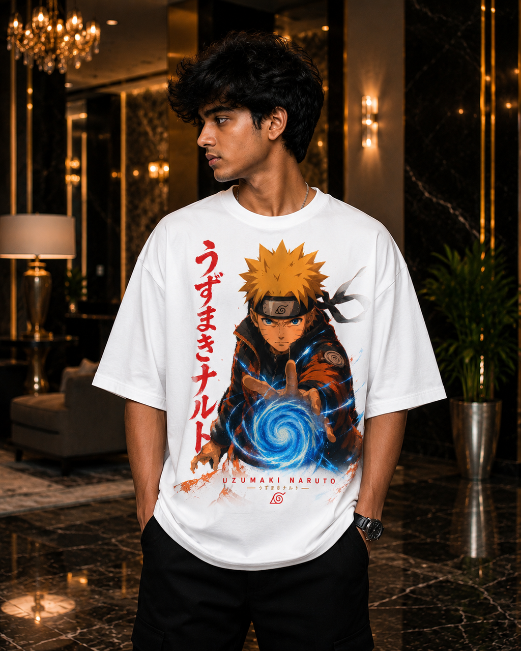 Naruto Rasengan Oversized Anime T-Shirt