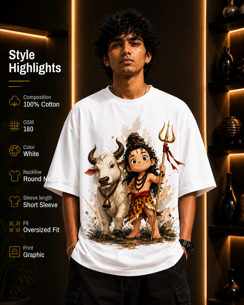Little Shiva Oversized T-Shirt 🕉️