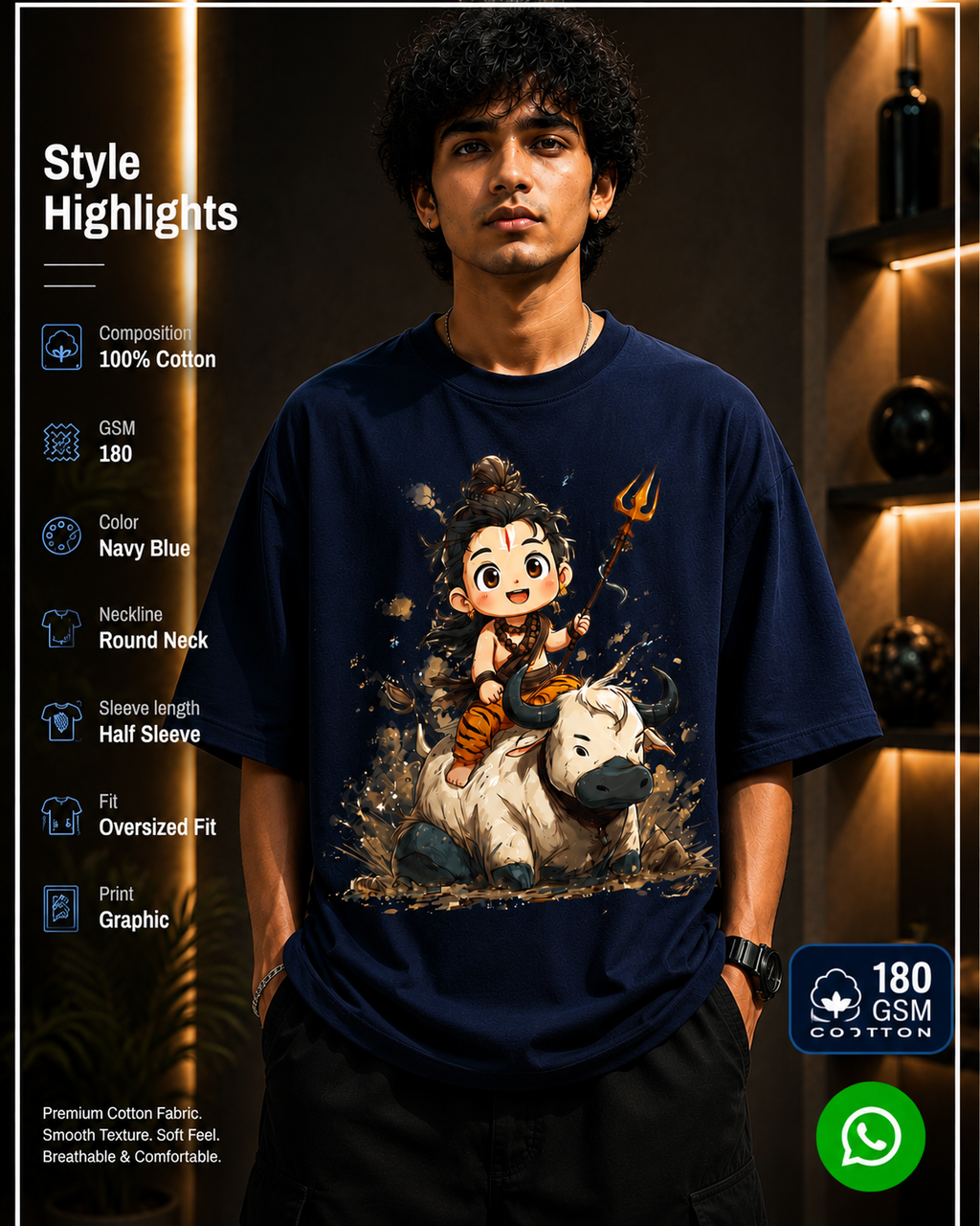Little Shiva Oversized T-Shirt 🕉️