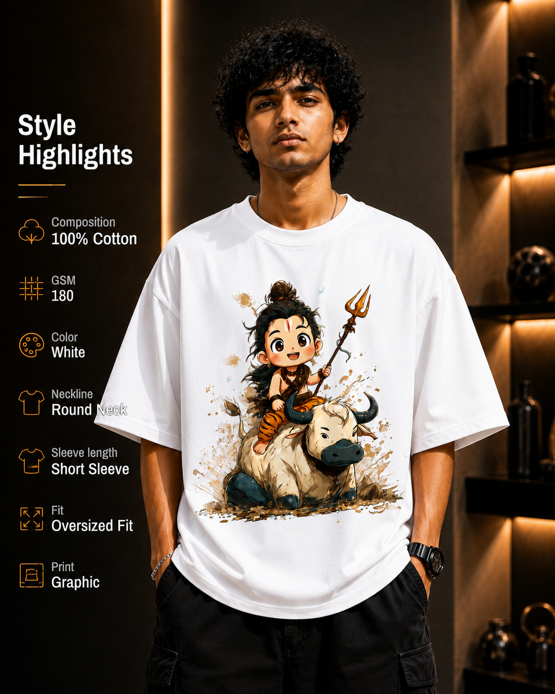 Little Shiva Oversized T-Shirt 🕉️