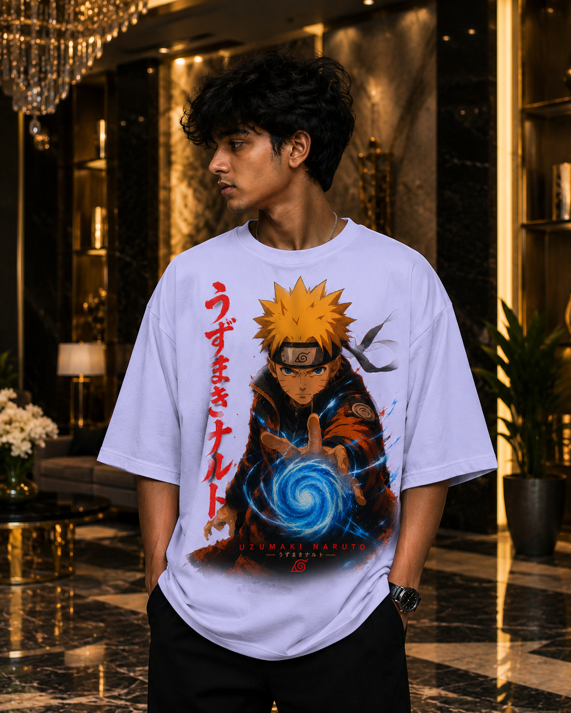 Naruto Rasengan Oversized Anime T-Shirt